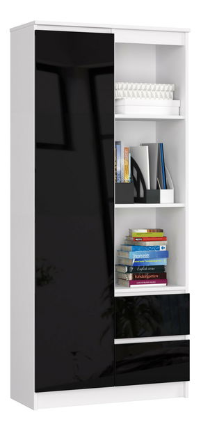 Regál Rehana (fehér + fényes fekete )