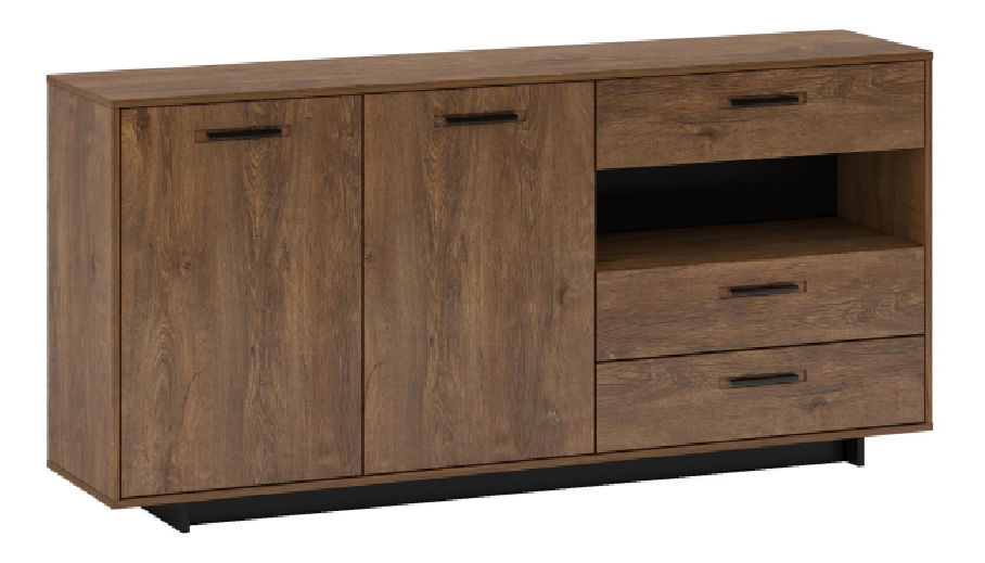 Komoda Diram G (hrast bolzano + crna)