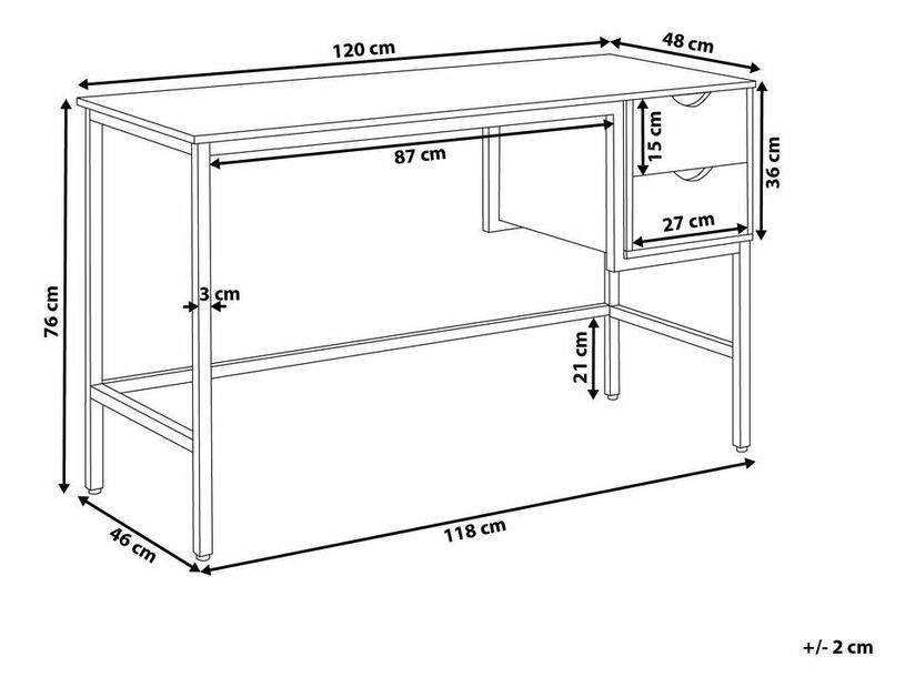 Masă pentru scris Granja (lemn închis)