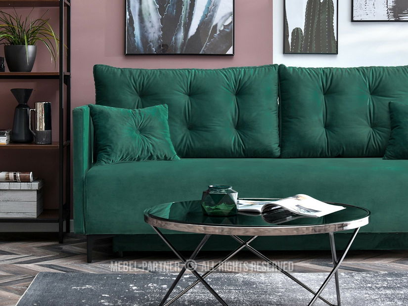 Kétszemélyes kanapé Mastil (zöld + fekete)