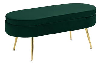 Taburet Nico (smaragdová + zlatá)