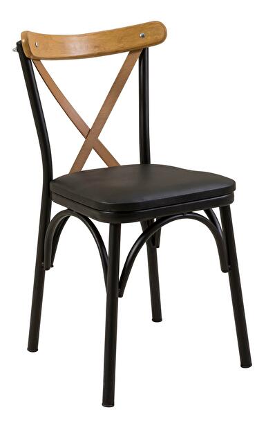 Set mobilier sufragerie Duvasa 10 (negru) (pentru 4 persoane)