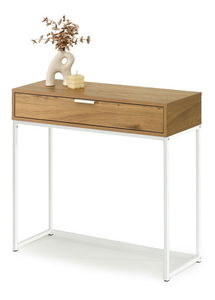 Konzolni stolić Norma M (hrast + bijela)