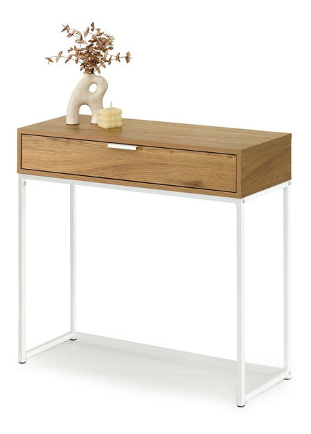 Măsuță consolă Norma M (stejar + alb)