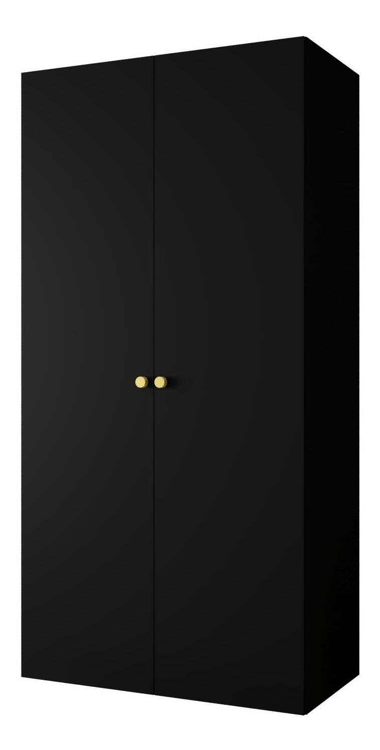 Dulap de haine 100 cm Parna 1 (Negru + Auriu)