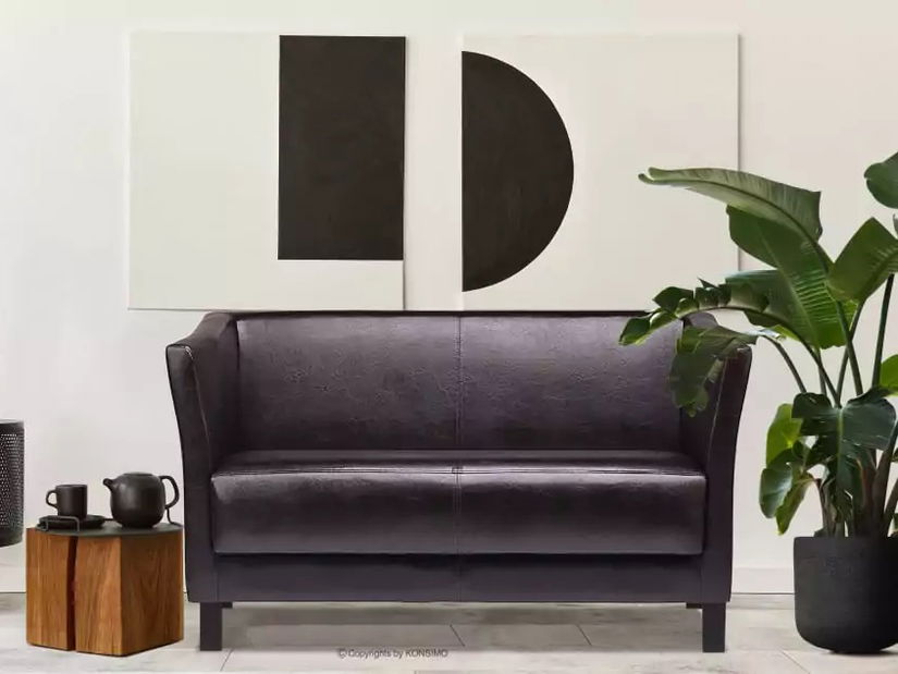 Canapea două locuri Elidin (maro închis)