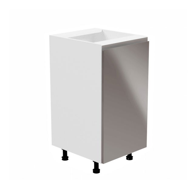 Dolná kuchynská skrinka D40 Aurellia (biela + sivý lesk) (P)