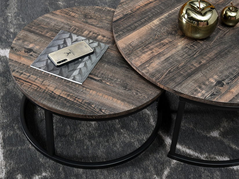 Dohányzóasztal Kolja Zest Xl (tölgy + fekete)