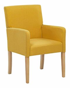 Scaun de sufragerie ROCKY (textil) (galben)