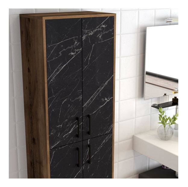 Ormar s policama Betina A (orah + crna)