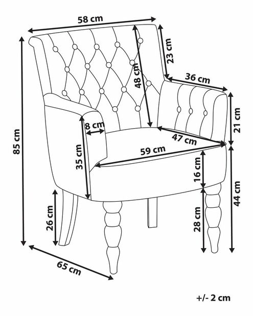 Fotoliu Alpine 2 (gri închis)