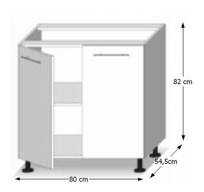 Donji kuhinjski ormarić D80 Lilouse