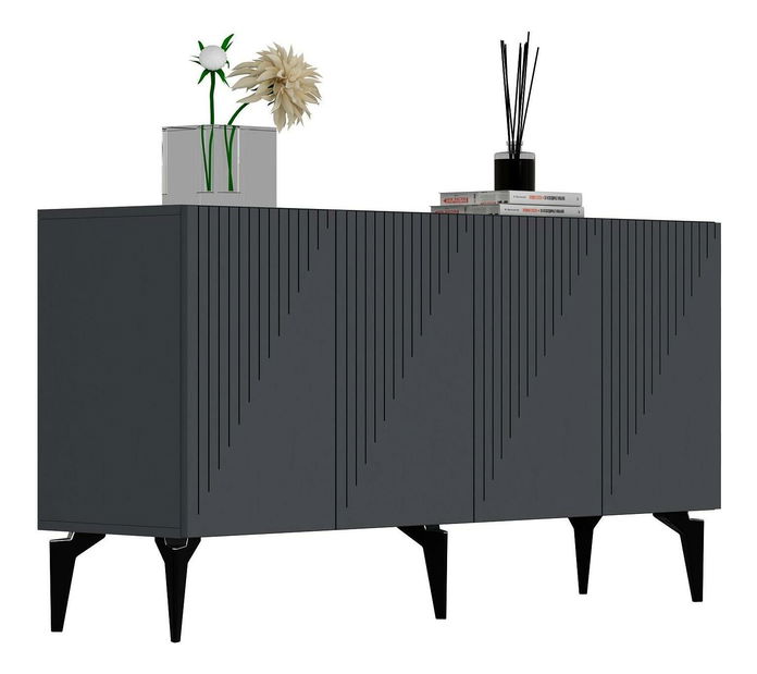 Skrinka Tomune 2 (antracit + orech) 