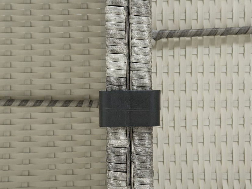 Set 6kom. kopči za namještaj od ratana RIMUS (crna)