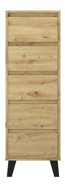 Komoda Brisas 3 (dub artisan + čierna) 