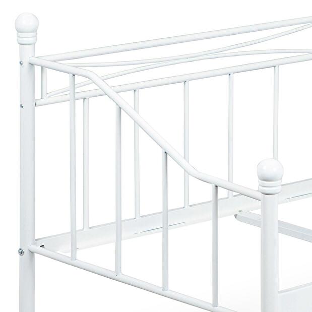 Kovová posteľ 90x200 Bakarissa (biela matná)