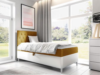 Kontinentálna posteľ Junior Gerdise 1 (biela + horčicová) *bazár