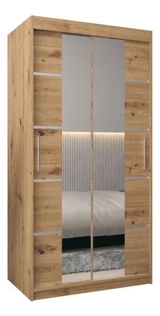 Dulap de haine 120 cm Verika 4 120 (stejar artisan)