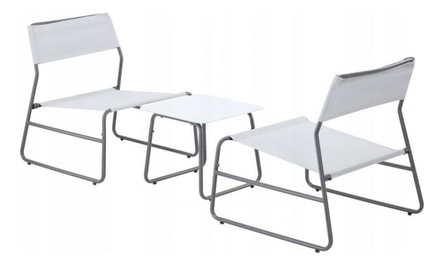 Kerti garnitúra Leonn (2 személy számára) (fehér)