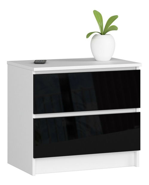 Noptieră Kalista (negru lucios)