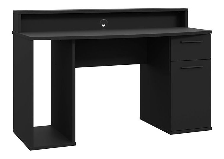 Masă PC Ayver (Negru mat) (cu iluminat LED)