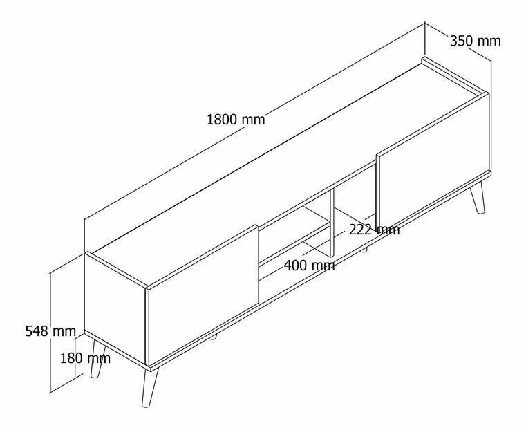 TV stolić/ormarić Lotos (hrast)