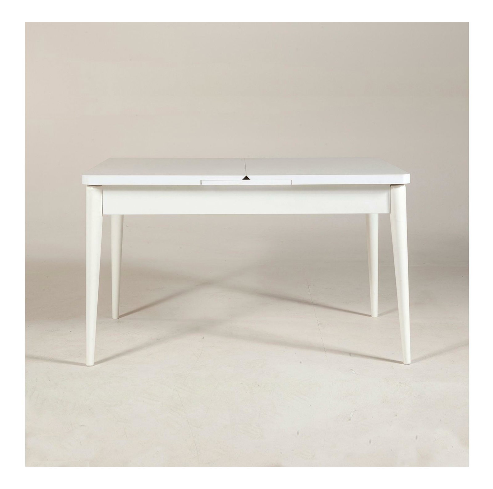 Masă de sufragerie extensibilă Vlasta 1 (alb) (pentru 6 persoane)