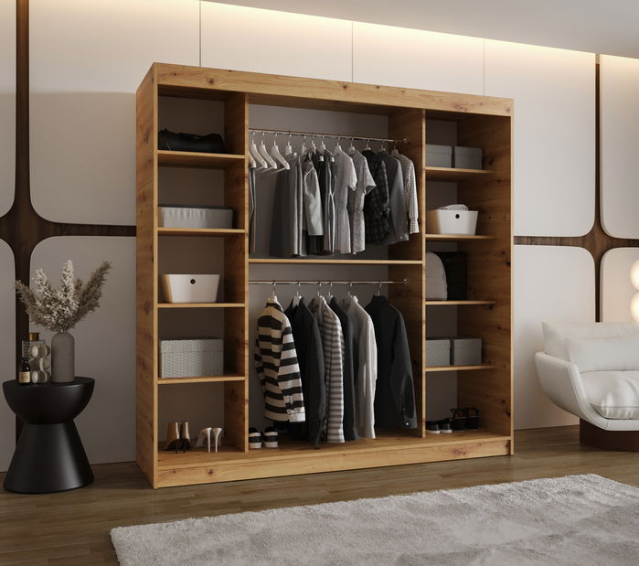 Ruhásszekrény 200 cm Ulta (artisan tölgy)