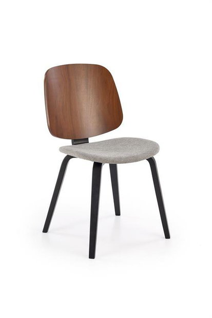 Scaun de sufragerie Mackakere (nuc + gri + negru)