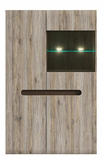 Vitrína BRW Azteca Trio SFK1W1D/14/9 (dub san remo)