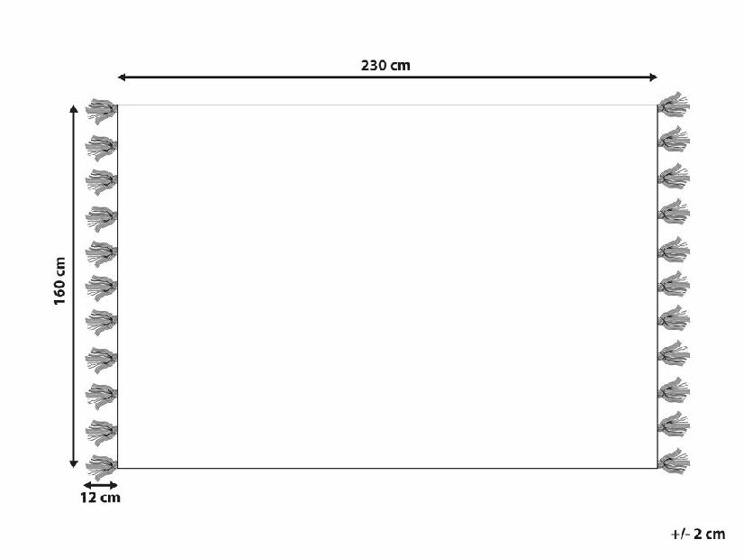 Tepih 160 x 230 cm Nig (crvena)