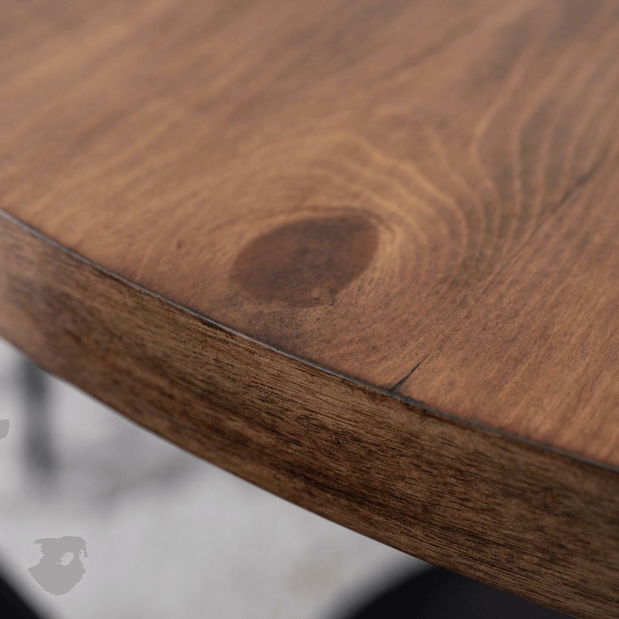 Blagovaonski stol Luchan (hrast rustikal + crna) (za 4 osobe)