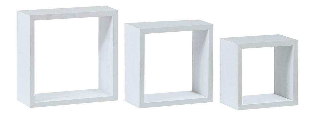 Fali polc szett (3 db.) Pentiassona (matt fehér)