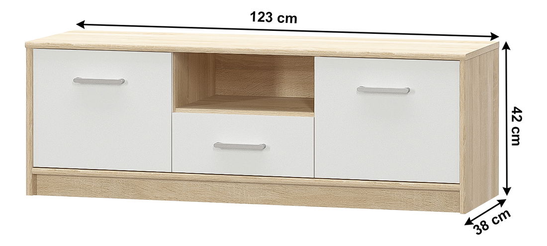 TV stolić/ormarić Thornham 2D1S (bijela) 