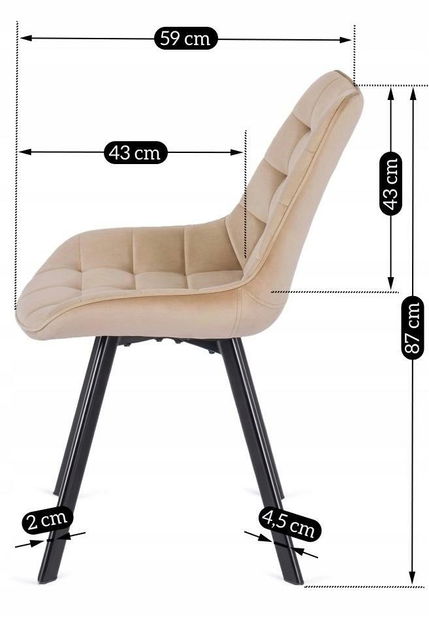 Jedálenská stolička Roprodocun (béžová) 