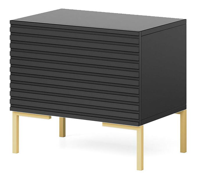Éjjeliszekrény Lamellito L4 (fekete + arany)