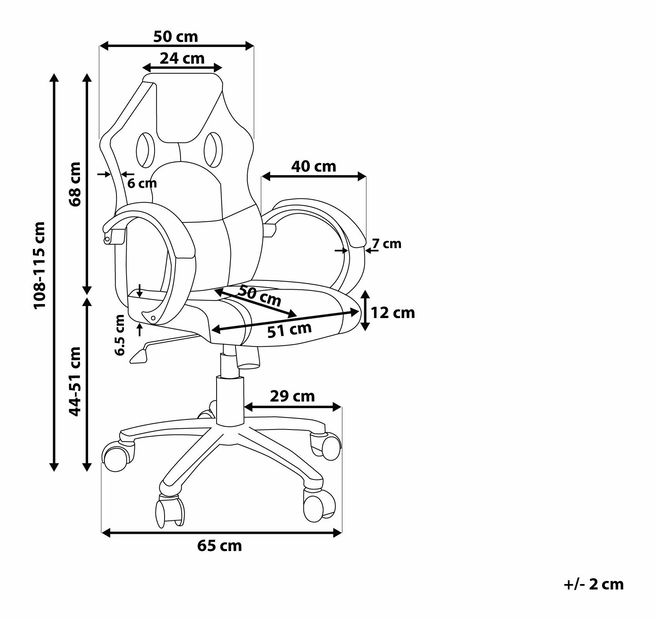 Irodai szék Roast (kék)