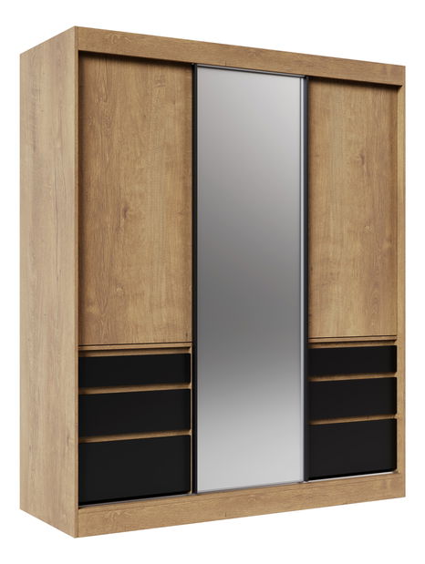 Dulap de haine Hairy 180 (Negru)