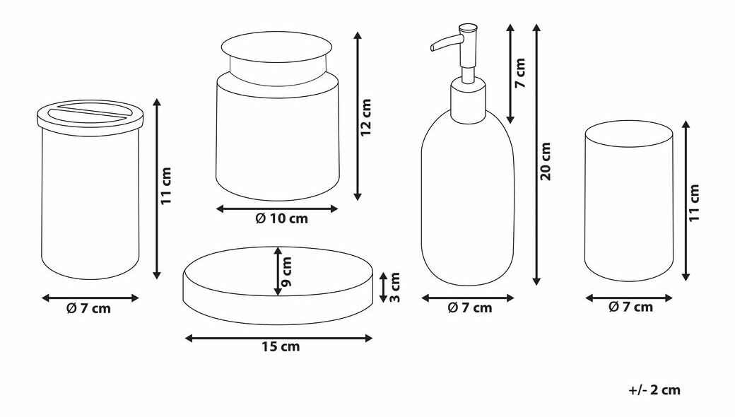 Kúpeľňové doplnky Ari (zelená)