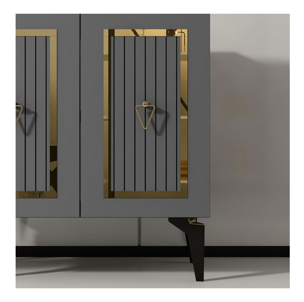 Skrinka Lideke 3 (antracit + zlatá) 