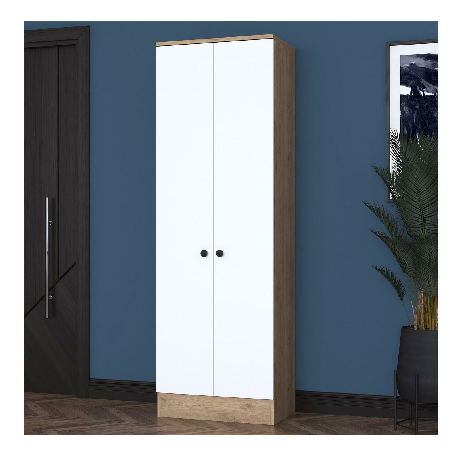 Dulap de haine Bivake 1 (alb + nuc)