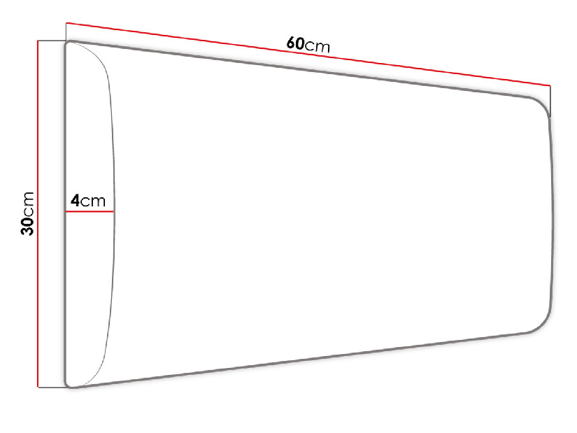 Čalúnený nástenný panel Pazara 60x30 (ekokoža soft 017 (biela)