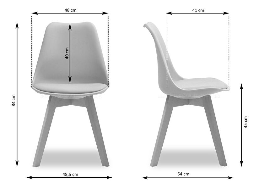 Stolica Large Wood (bež + crna)