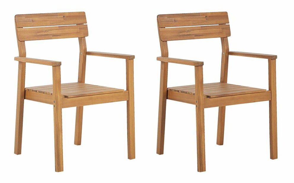 Set vrtnih stolica (2 kom.) Fernanda (svijetlo drvo)