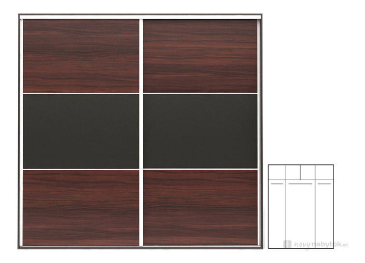 Šatníková skriňa BRW F19 SZF2D/250