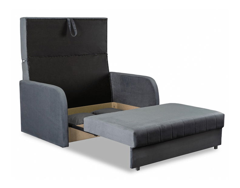 Rozkladacie kreslo 2 ks Verne 2 (siva) 