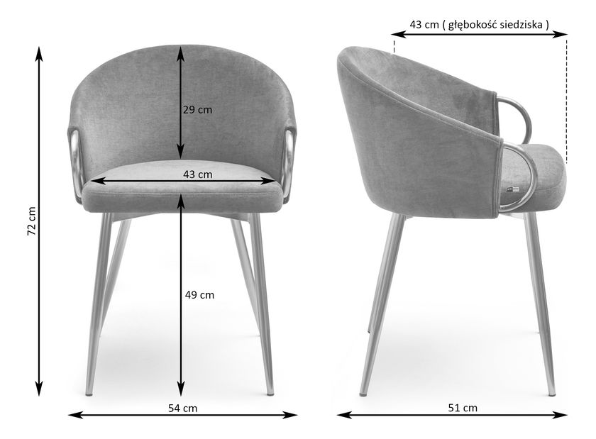 Scaun Carma K (cupru + negru)