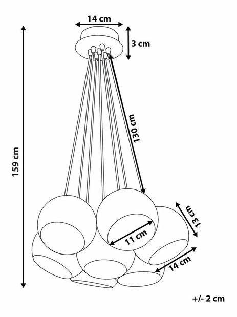 Lampă cu pandantiv Orca (argint)