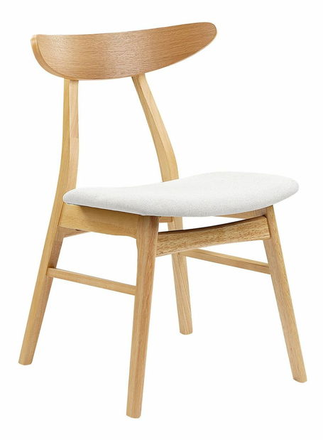 Set 2 ks jedálenských stoličiek Lynza (svetlé drevo + svetlosivá)