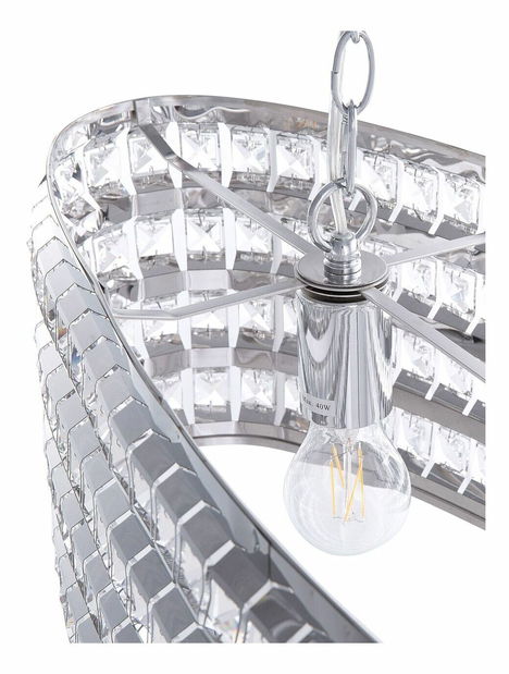 Závesná lampa Cave (strieborná)